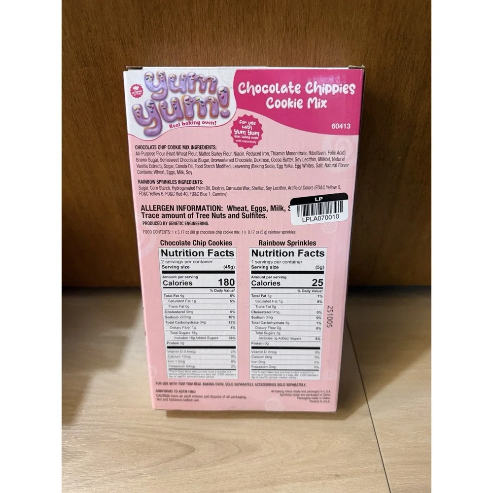 YumYum! Bakin' Chocolate Chippies Cake Mix New Sealed Box